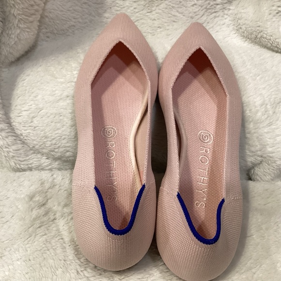 Rothy's The Point Blush Knit Fabric Slip On Ballet Flats Women’s US 9.5 EU 40.5 - Picture 4 of 11